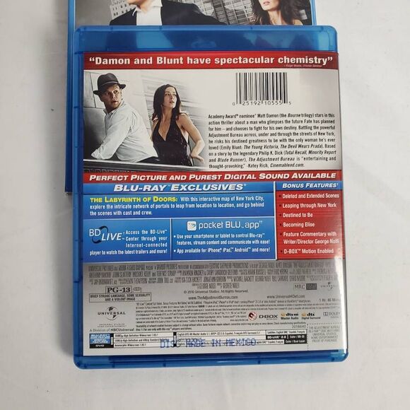 The Adjustment Bureau Blu-Ray + DVD + Digital - Picture 4 of 4
